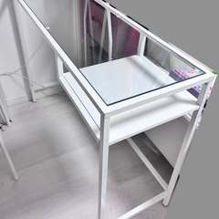 IKEA　ガラス　机　デスク
