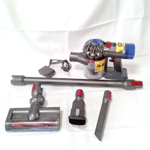dyson ダイソン V7 slim　スリム  コードレスクリーナー 互換バッテリー交換済み【つ4403】