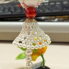 ☆日本のお土産　　パール人形　ネッカチーフ　工芸品　中古品　の画像