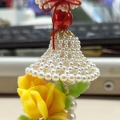 ☆日本のお土産　　パール人形　ネッカチーフ　工芸品　中古品　の画像