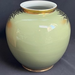 九谷焼　花瓶　置物　昇竜作　陶器　雀　木箱ありの画像