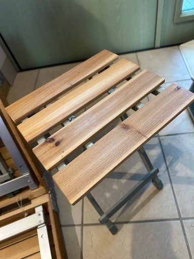 アウトドア　テーブルセット　木製　レア