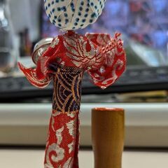 ☆日本のお土産　ひえつき人形　工芸品　中古品　の画像