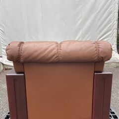 ソファーセット：2人掛け、3人掛け（合成皮革）茶色の画像