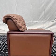 ソファーセット：2人掛け、3人掛け（合成皮革）茶色の画像