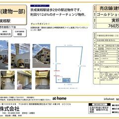 売店舗　京成本線実籾駅徒歩2分　760万円　利回り12.6％　オ...