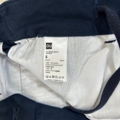 【GU】３本セット×チノツータックバギースラックス ネイビーの画像