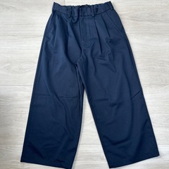 【GU】３本セット×チノツータックバギースラックス ネイビー
