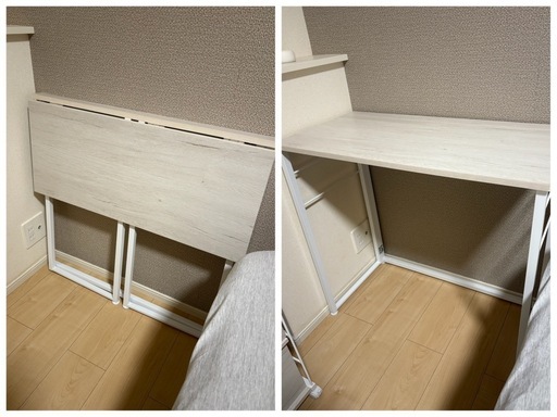ニトリの机、棚、チェア