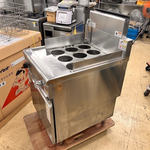 4711【程度良好】タニコー ゆで麺器 TGUS-60A 業務用 茹でる ゆで釜 製麺用品 9テボ 都市ガス 蒼龍シリーズ 角型 うど