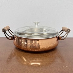 美品　銅製　両手鍋　カレー鍋　レトロ　キッチン　