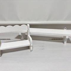 【飾り用❣️】ベンチと壁棚のまとめ売りの画像