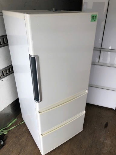 北九州市内配送無料　保証付き アクア 272L 3ドア冷蔵庫 ナチュラルホワイト 【右開き】AQUA AQR-271F-W