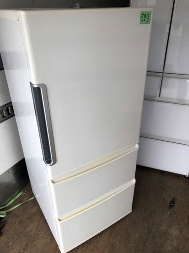 北九州市内配送無料　保証付き アクア 272L 3ドア冷蔵庫 ナチュラルホワイト 【右開き】AQUA AQR-271F-W