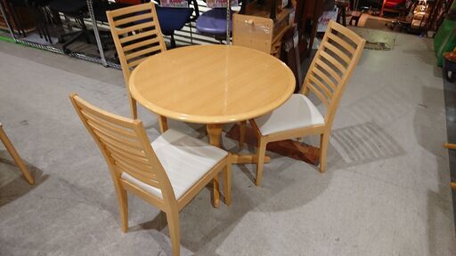 秋田木工 ダイニングテーブル IDC大塚 IDC大塚｜秋田木工｜T-5651｜N005｜円卓ダイニングセット5点セット④