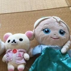エルサ、リラックマ　ぬいぐるみ