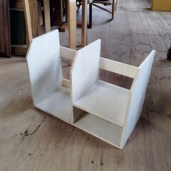 木製 ブックスタンド 本立て ペイント家具 ホワイト　/TJ-2...