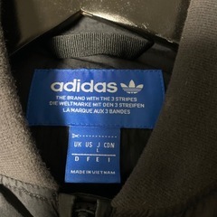 adidas アディダス 旧ロゴ ダウン Lサイズ ブラックの画像