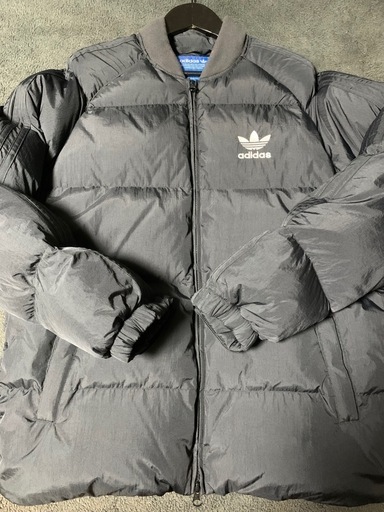 adidas アディダス 旧ロゴ ダウン Lサイズ ブラック