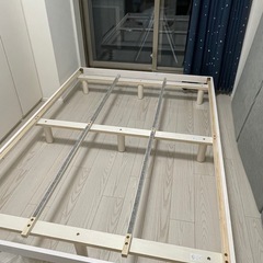 ニトリ ダブル 脚付きヘッドレスすのこベッドフレームの画像