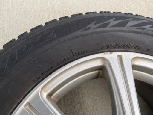 【最終値引き10日16時まで】スタッドレスタイヤ（VRX2）　ホイールセット（215/60R16）