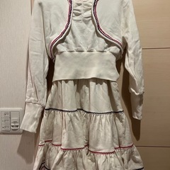 白 フリル スカートセットアップ