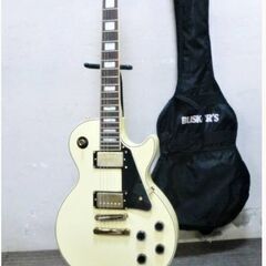 BUSKER'S　エレキギター　動作良好　ホワイト　弦楽器　ソフ...