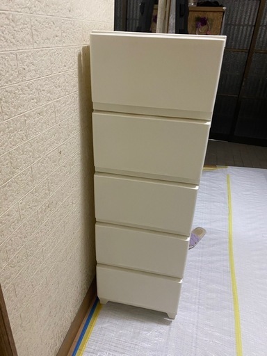 【早い者勝ち】ホワイト5段チェスト　収納棚　引き出し