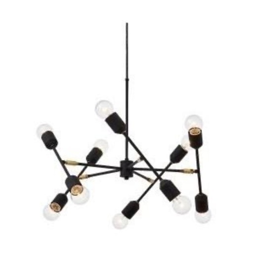 【新品】インターフォルム ペンダントライト フリントロップ 10灯 天井照明 可動型 E26白熱球付属 LT-3051