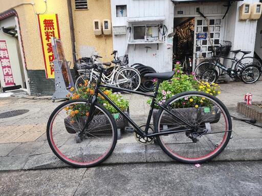 クロスバイク　２６インチ　６変速　黒　配達可能