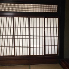 障子建具4枚　横長障子　昭和レトロ