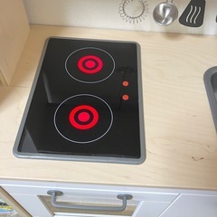 伊丹市 直接お渡し限定 美品☆ IKEA おままごとキッチン&調理器具セットの画像