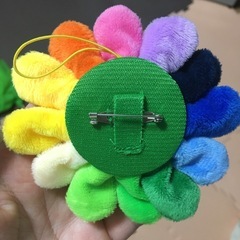 人気バッグチャーム　直径8cm円形ブローチの画像