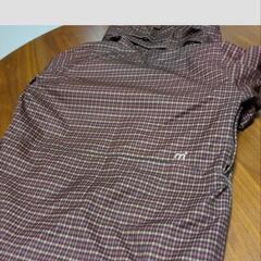 チェック柄スキーウエア　スノーボードウエア美品茶色チェックの画像