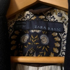 ZARA紺色ジャケットレディースの画像