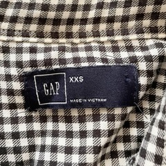 GAPギャップ シャツ　ギンガムチェック 黒白の画像