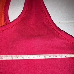 美品 ロキシー ROXY ストレッチ タンクトップ 赤オレンジ S 丈の画像