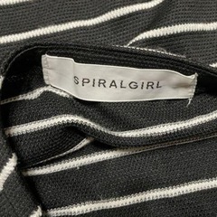 【美品】SPIRALGIRL ノースリーブトップス #F 黒白ストライプの画像