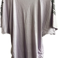 薄紫 スカルプリント Tシャツ Lサイズの画像