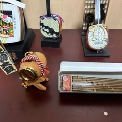 和風オブジェ　三味線・お琴・北海太鼓　和風　置物　オブジェの画像