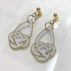 ハンドメイド 水引 イヤリング