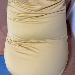 ビーズクッション　大　イエロー　黄色　カバー取り外し　丸洗い