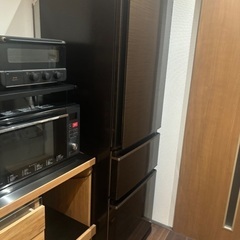 2022年製！330L 3ドア冷蔵庫 自動製氷機能付き　ダークブラウン