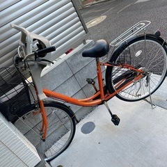 受付中止　　自転車　ダンロップ　オレンジ