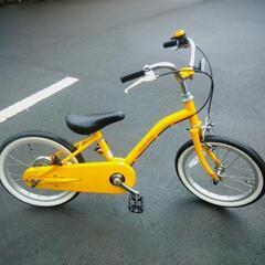16インチ　子供自転車　イエロー