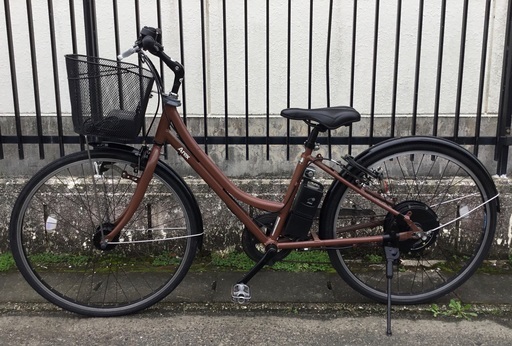 ＜整備・交換済・良品＞AREX アレックス・26インチ・電動アシスト自転車・外装6段変速・ブラウン・新品交換部品多めでお得です！