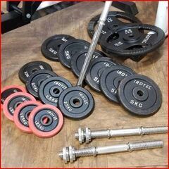 ⑤ 状態良好 アイロテック/IROTEC スクワットラック＋マルチポジションベンチ＋プレート65Kg+ダンベルシャフト 2本+バーベルシャフト 1本 手渡し希望/自社配送可能（配送エリアについてお問い合わせください )の画像