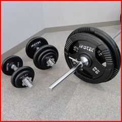 ② 美品 アイロテック/ IROTECパワースクワットラック＋マルチポジションベンチ＋アイアンプレート125Kg+バーベルシャフト 1本+バーベルWシャフト 1本+ダンベルシャフト 2本 手渡し希望/自社配送可能（配送エリアについてお問い合わせください）の画像