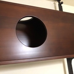 突っ張り型キャットタワー ダークブラウンの画像