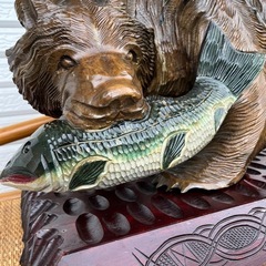 木彫り　熊の画像